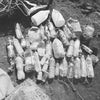 Plastic bottles on the beach